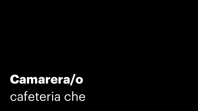 Camarera/o