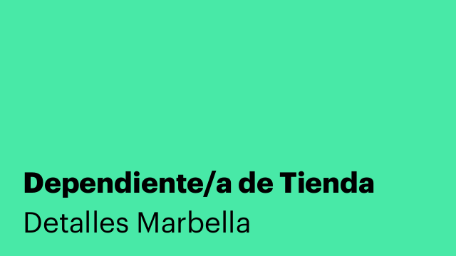 Dependiente/a de Tienda