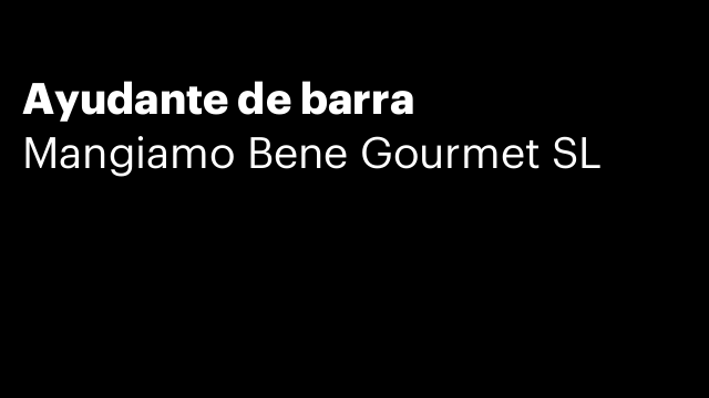 Ayudante de barra