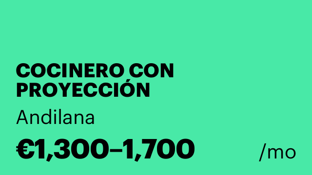 COCINERO CON PROYECCIÓN