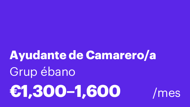 Ayudante de Camarero/a