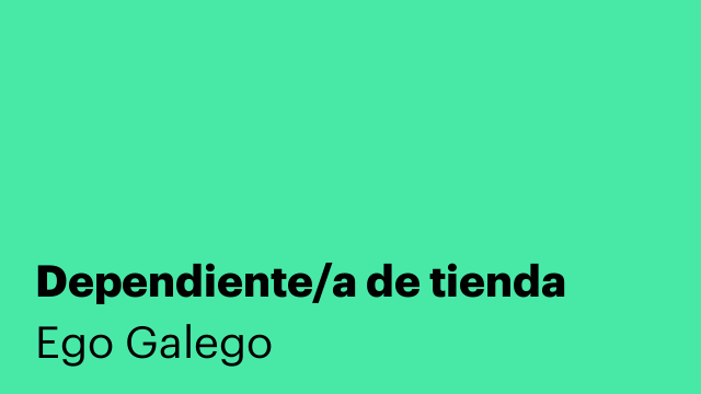Dependiente/a de tienda