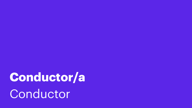 Conductor/a