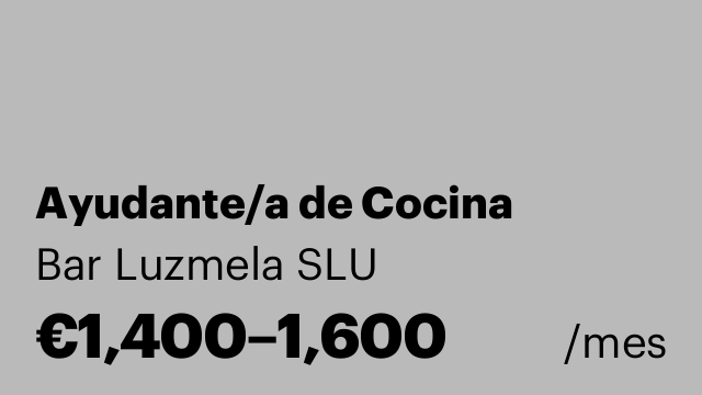 Ayudante/a de Cocina