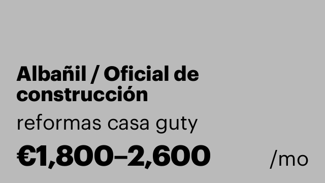 Albañil / Oficial de construcción