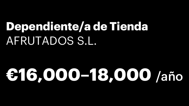 Dependiente/a de Tienda