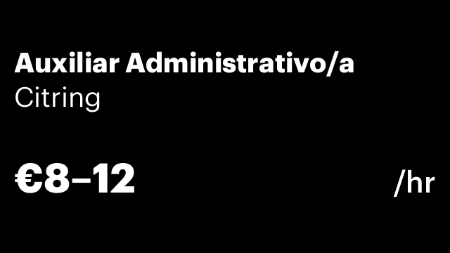 Auxiliar Administrativo/a