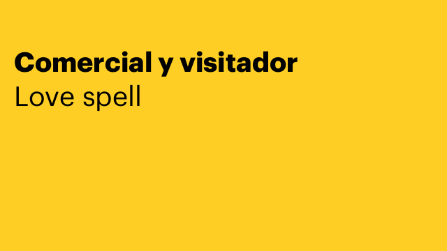 Comercial y visitador
