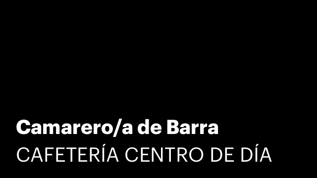 Camarero/a de Barra