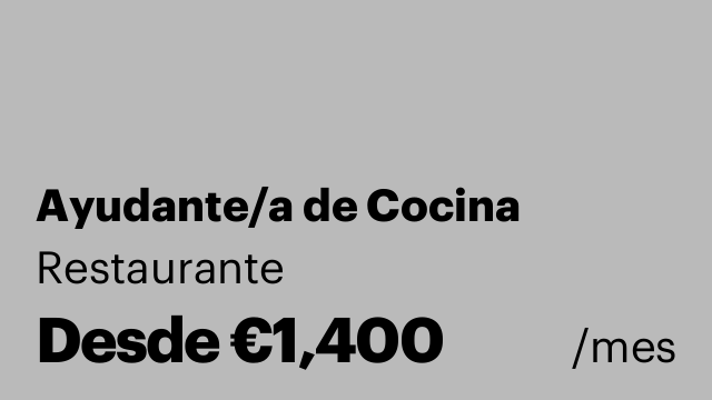 Ayudante/a de Cocina