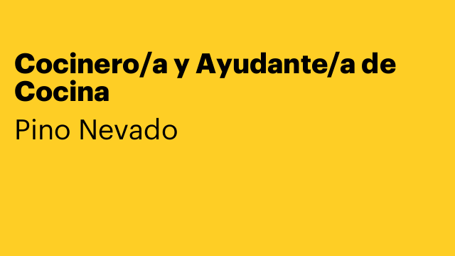 Cocinero/a y Ayudante/a de Cocina