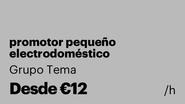 promotor pequeño electrodoméstico