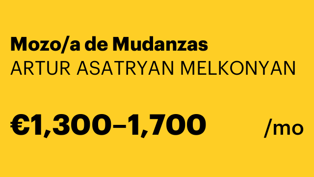 Mozo/a de Mudanzas