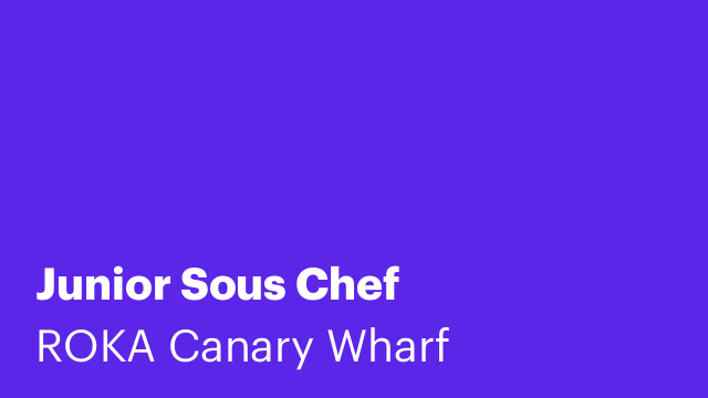 Junior Sous Chef