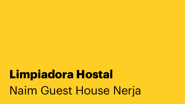 Limpiadora Hostal