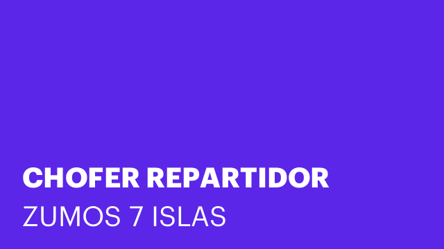 CHOFER REPARTIDOR