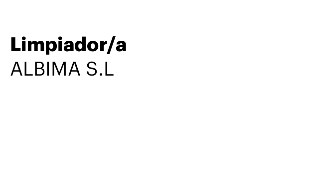 Limpiador/a