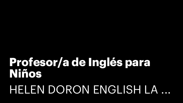 Profesor/a de Inglés para Niños