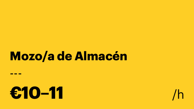 Mozo/a de Almacén