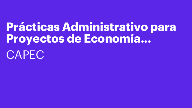 Prácticas Administrativo para Proyectos de Economía Circular