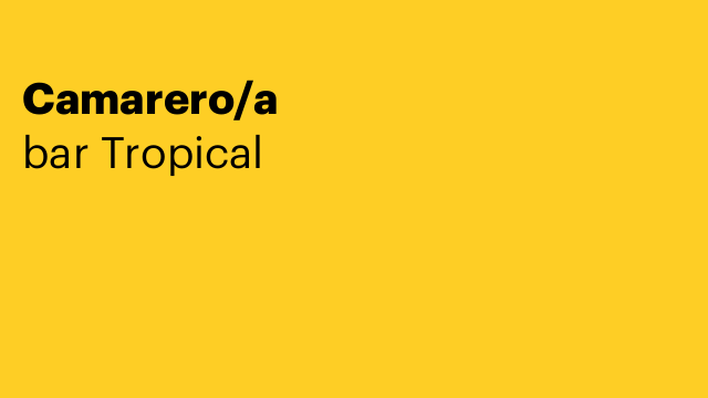 Camarero/a