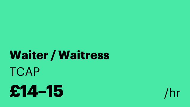 Waiter / Waitress