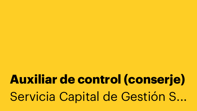 Auxiliar de control (conserje)