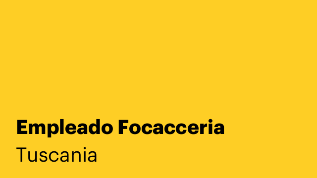 Empleado Focacceria