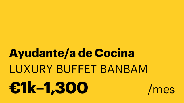 Ayudante/a de Cocina