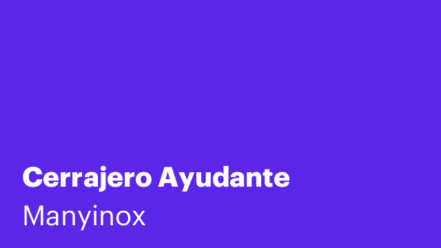 Cerrajero Ayudante