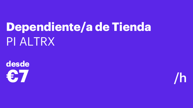 Dependiente/a de Tienda