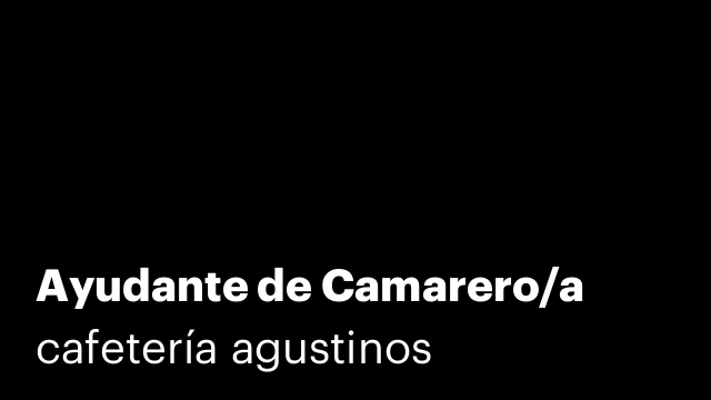 Ayudante de Camarero/a