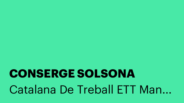 CONSERGE SOLSONA