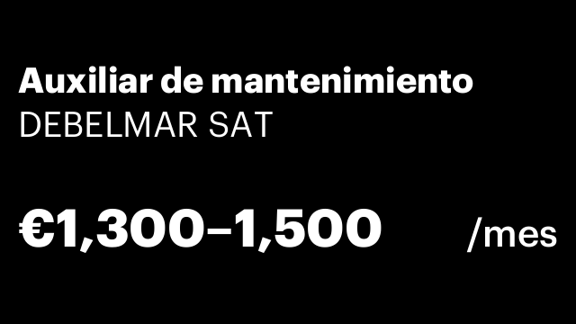 Auxiliar de mantenimiento