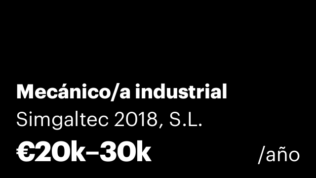 Mecánico/a industrial