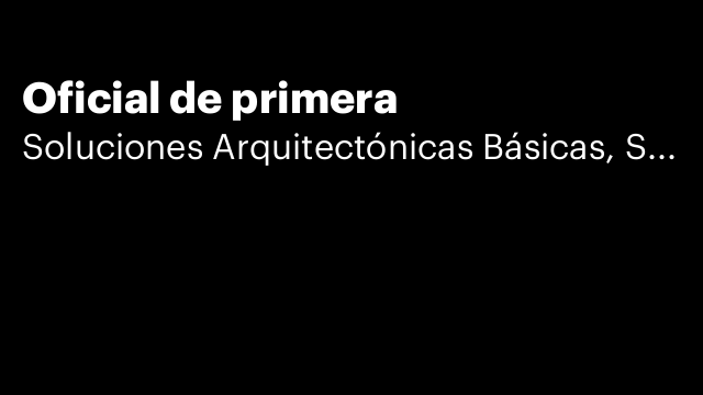 Oficial de primera