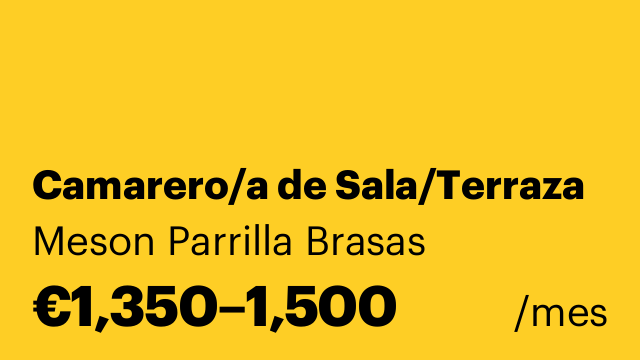 Camarero/a de Sala/Terraza