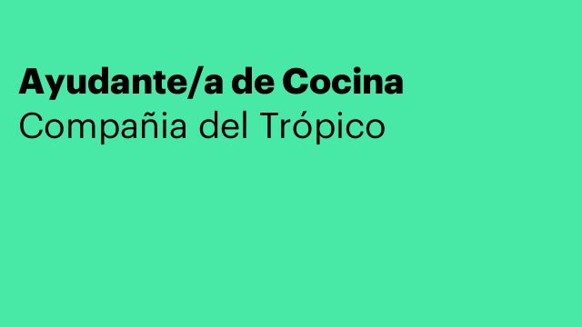 Ayudante/a de Cocina