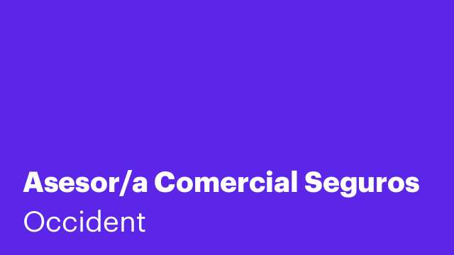 Asesor/a Comercial Seguros