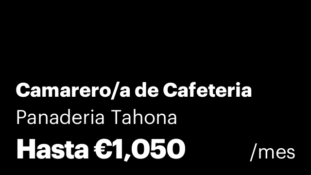 Camarero/a de Cafeteria