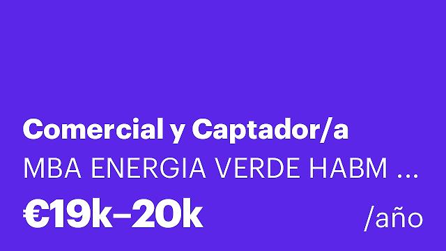 Comercial y Captador/a