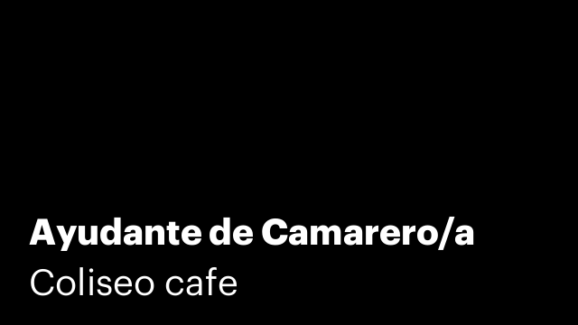 Ayudante de Camarero/a