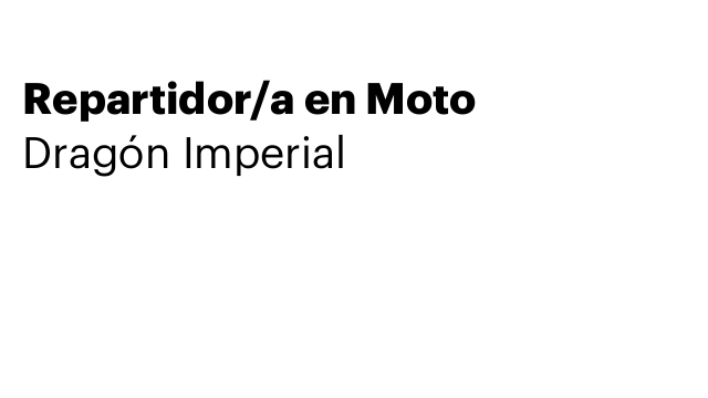 Repartidor/a en Moto