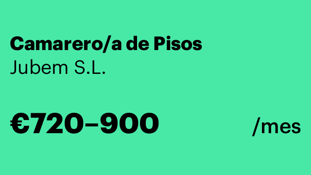 Camarero/a de Pisos