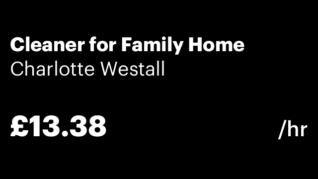 Cleaner for Family Home