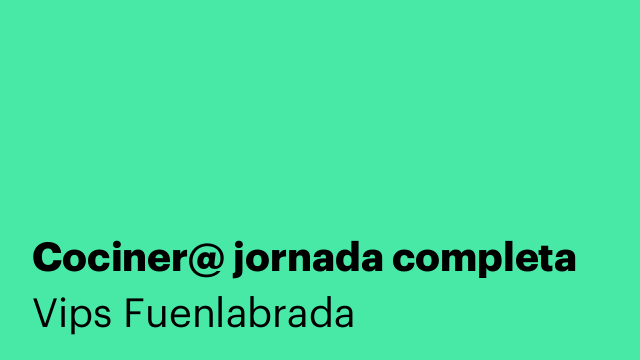 Cociner@ jornada completa