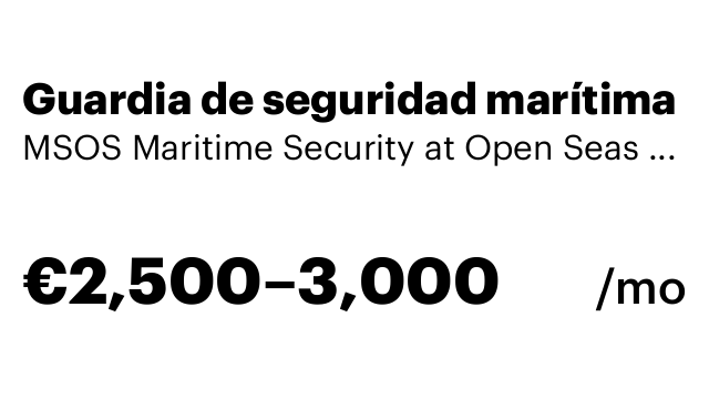 Guardia de seguridad marítima