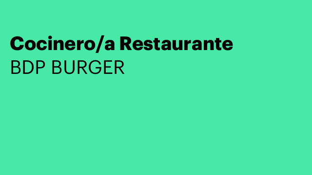 Cocinero/a Restaurante
