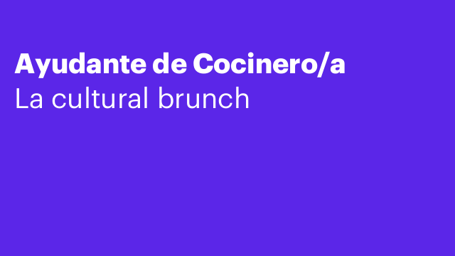 Ayudante de Cocinero/a