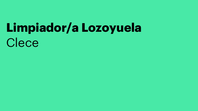Limpiador/a Lozoyuela